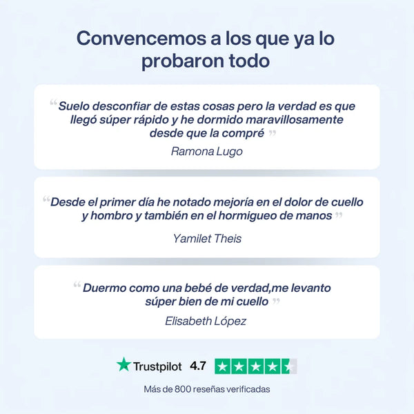 Tres opiniones de compradores sobre la almohada