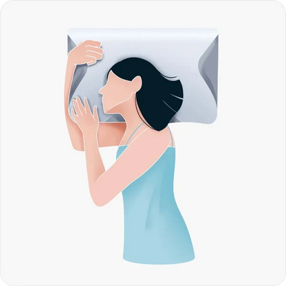 Ilustración: cómo apoyar la cabeza durmiendo de lado, sobre la cara alta